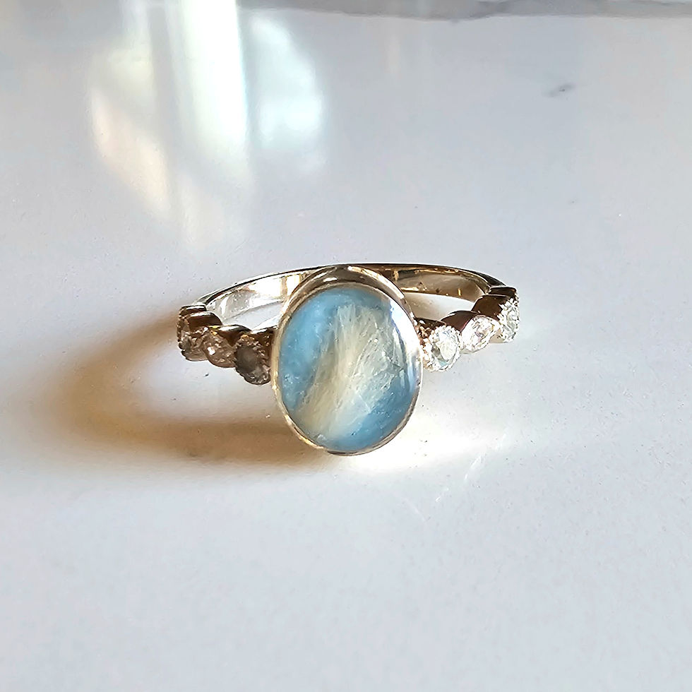 Oval 6x8mm Birthstone Band Ring