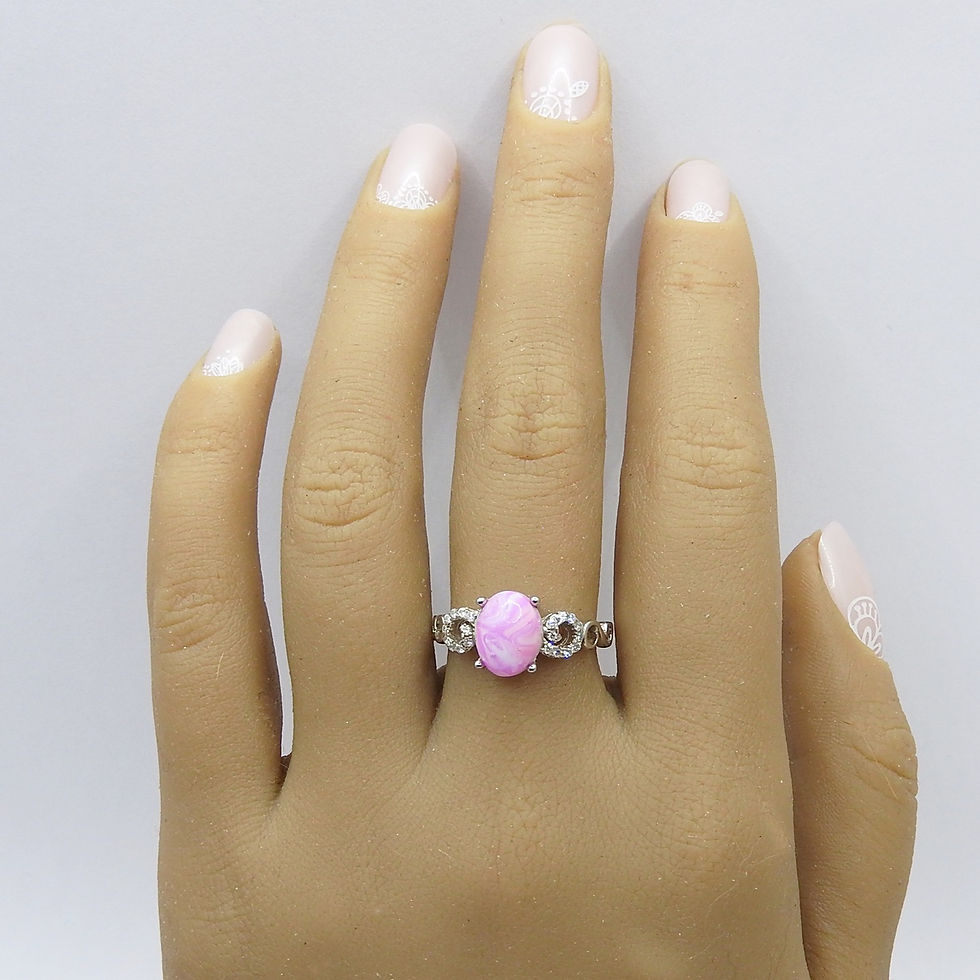 Thumbnail: Crystal Waves Ring Oval 7x9mm