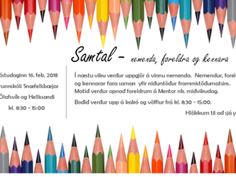 Samtal - nemenda, foreldra og kennara