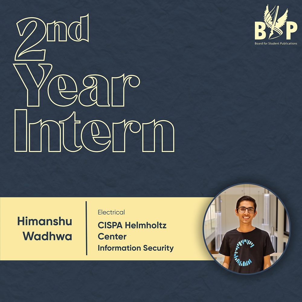 Himanshu Wadhwa CISPA Helmholtz Centre for Information Security, Germany