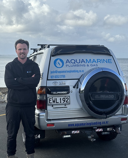 Joshua behind AMP truck