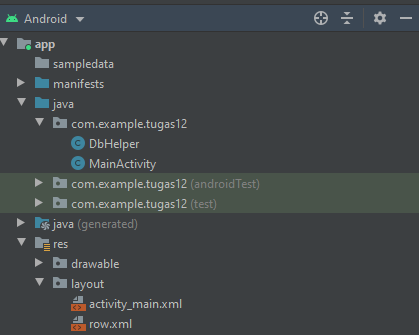 Modul 12 - Pengenalan SQLite Pada Android Studio