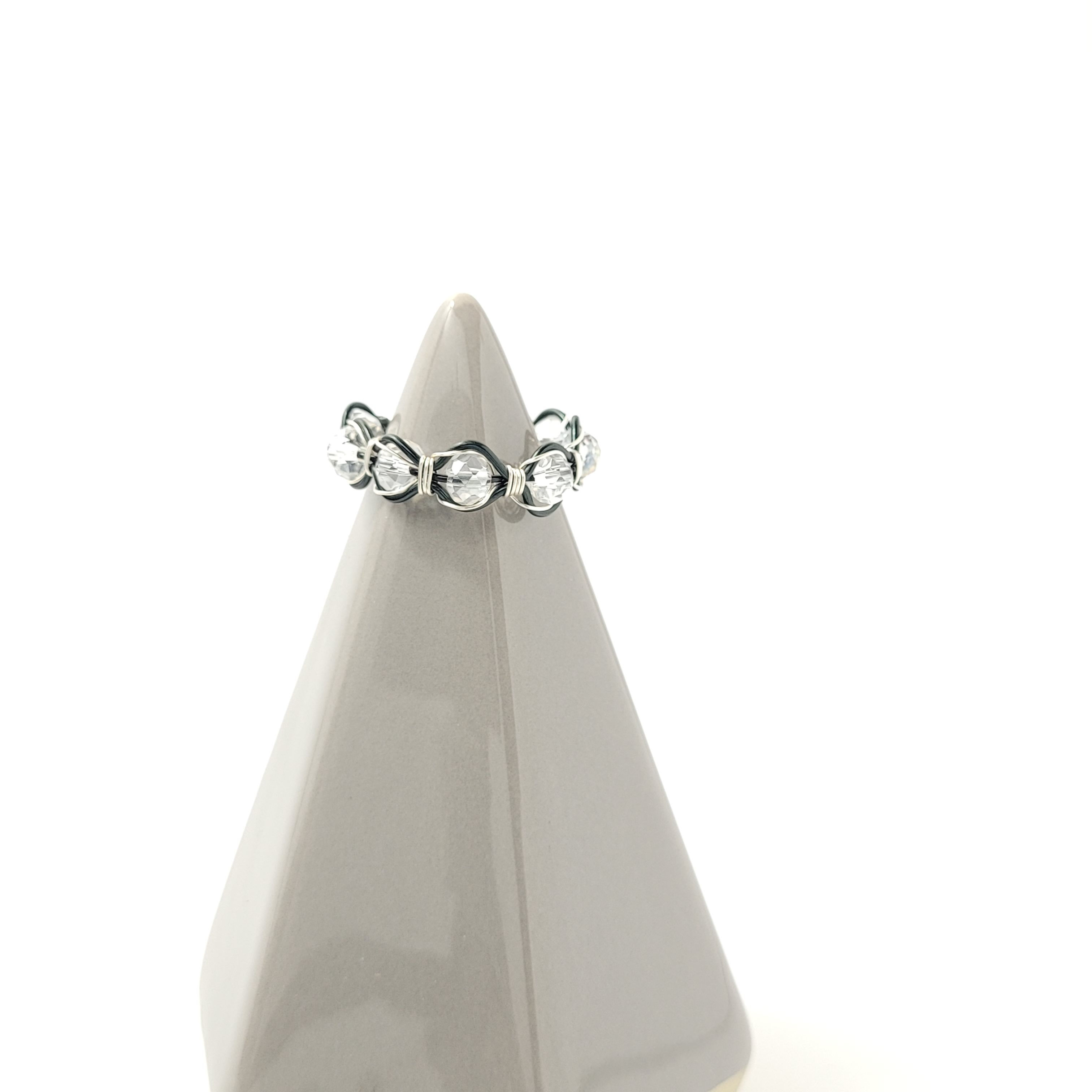 Black and Silver Ring
