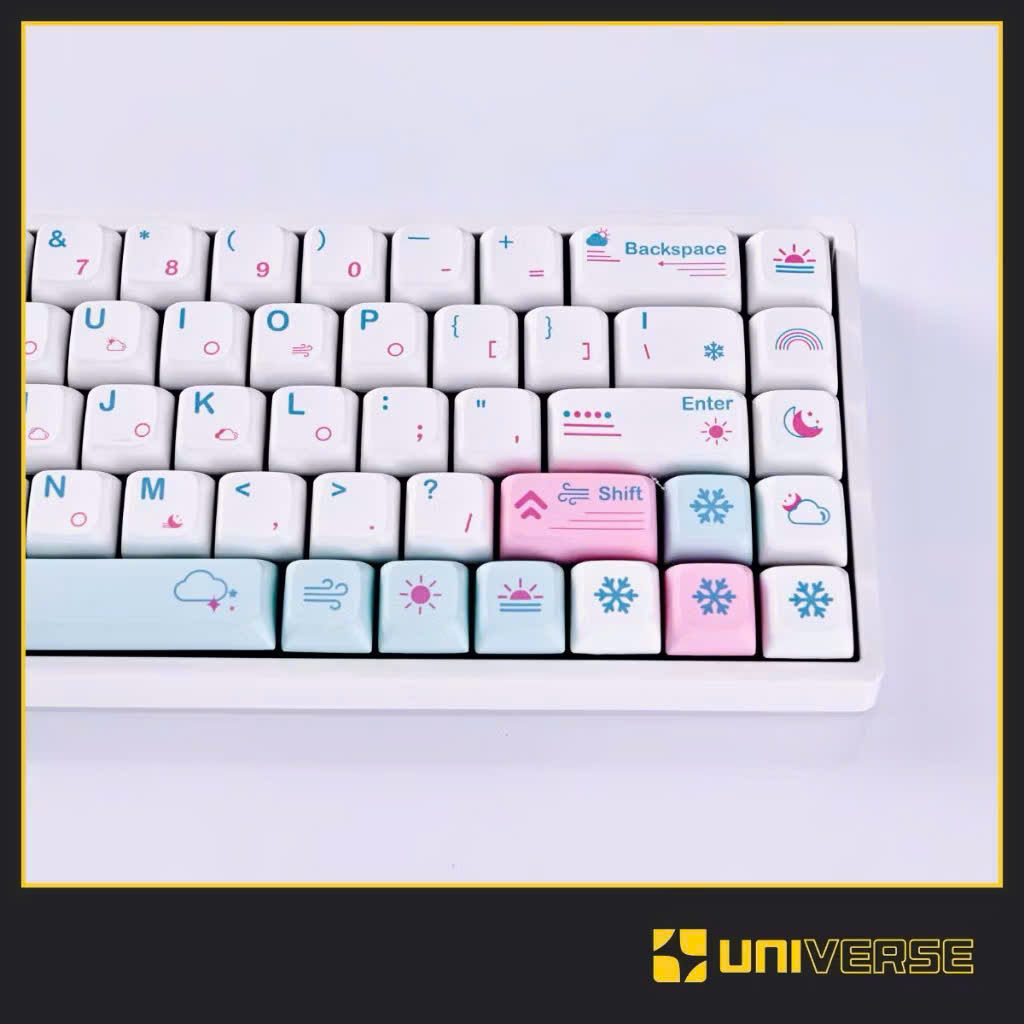 Keycap Weather PBT In Dyesub Profile XDA 132 Nút Bàn Phím Cơ