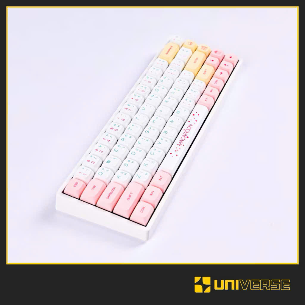 Keycap Macaroon Candy Song Ngữ Thái PBT DyeSub Profile XDA 131 Nút