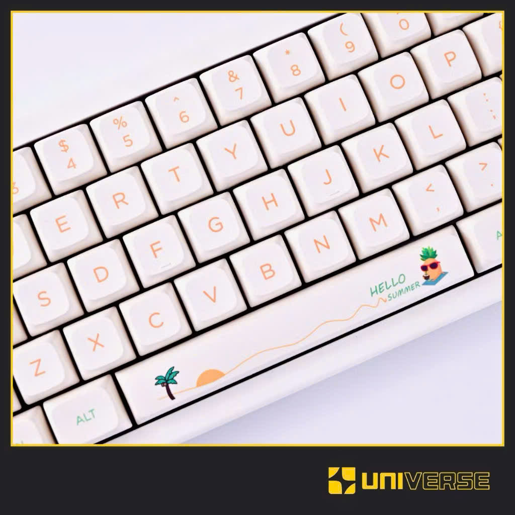 Keycap Pineapple PBT In Dyesub Profile XDA 131 Nút Bàn Phím Cơ