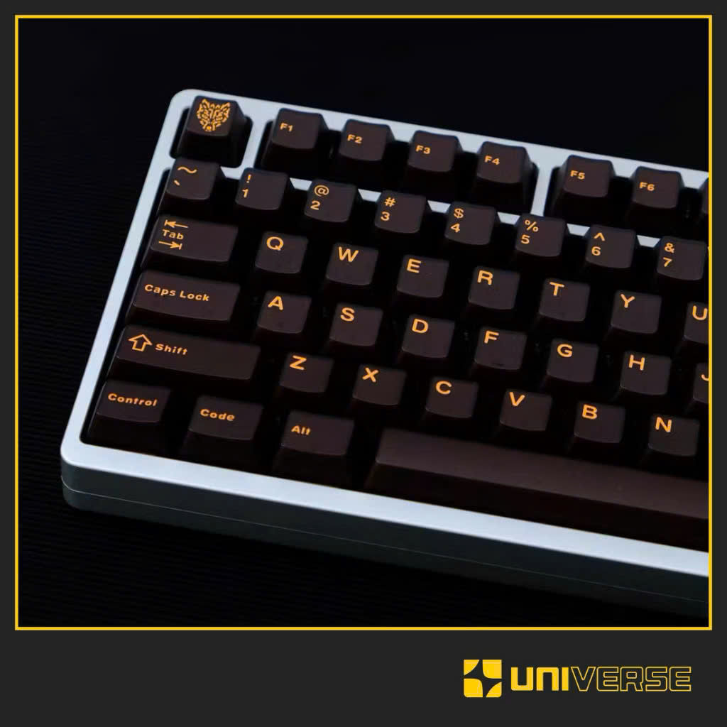 Keycap Affield Đen Bán Trong Suốt Cẩm Thạch ABS Doubleshot OEM 121 Nút