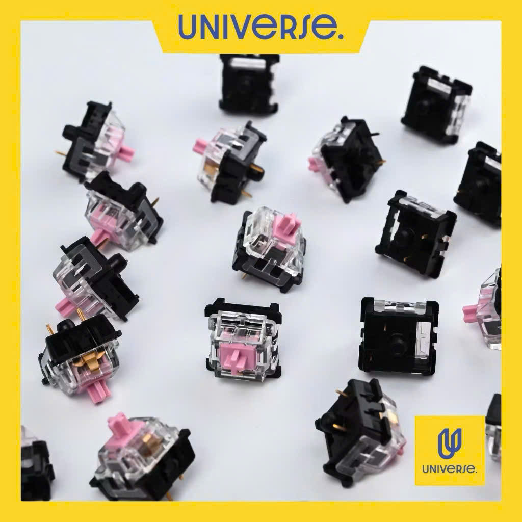 10 Switch TR Black Pink Linear 50g Công Tắc Bàn Phím Cơ 3 Pin Prelube