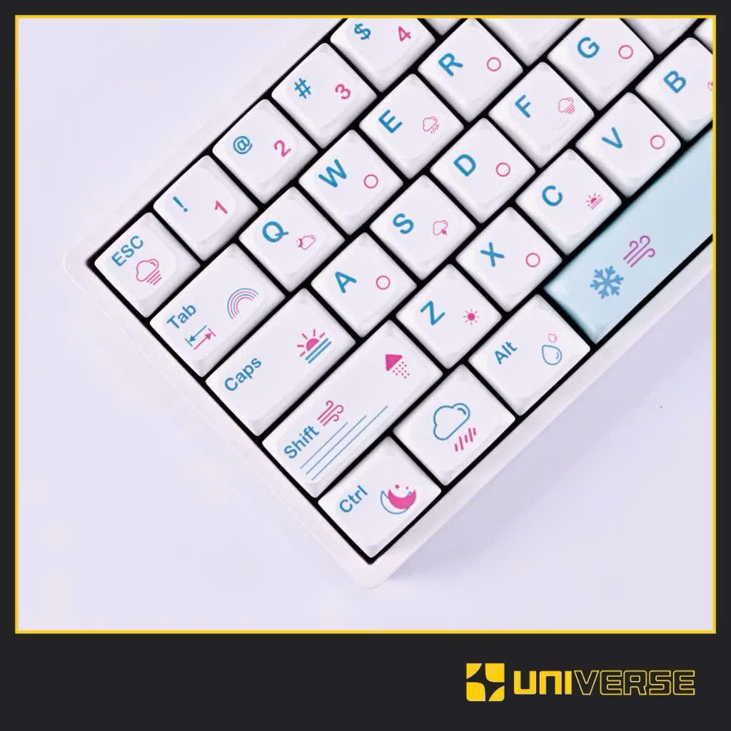 Keycap Weather PBT In Dyesub Profile XDA 132 Nút Bàn Phím Cơ