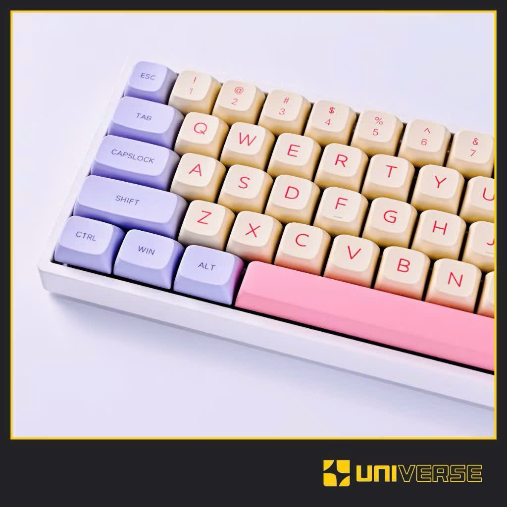 Keycap Marshmallow Song Ngữ Thái PBT In Dyesub Profile XDA 128 Nút