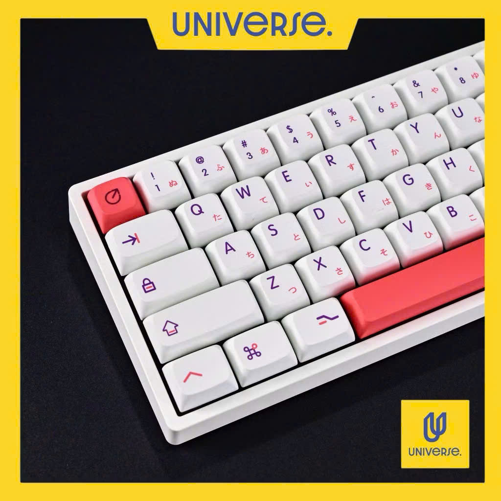 Keycap Wear Pink PBT In Dyesub Profile XDA 126 Nút Bàn Phím Cơ