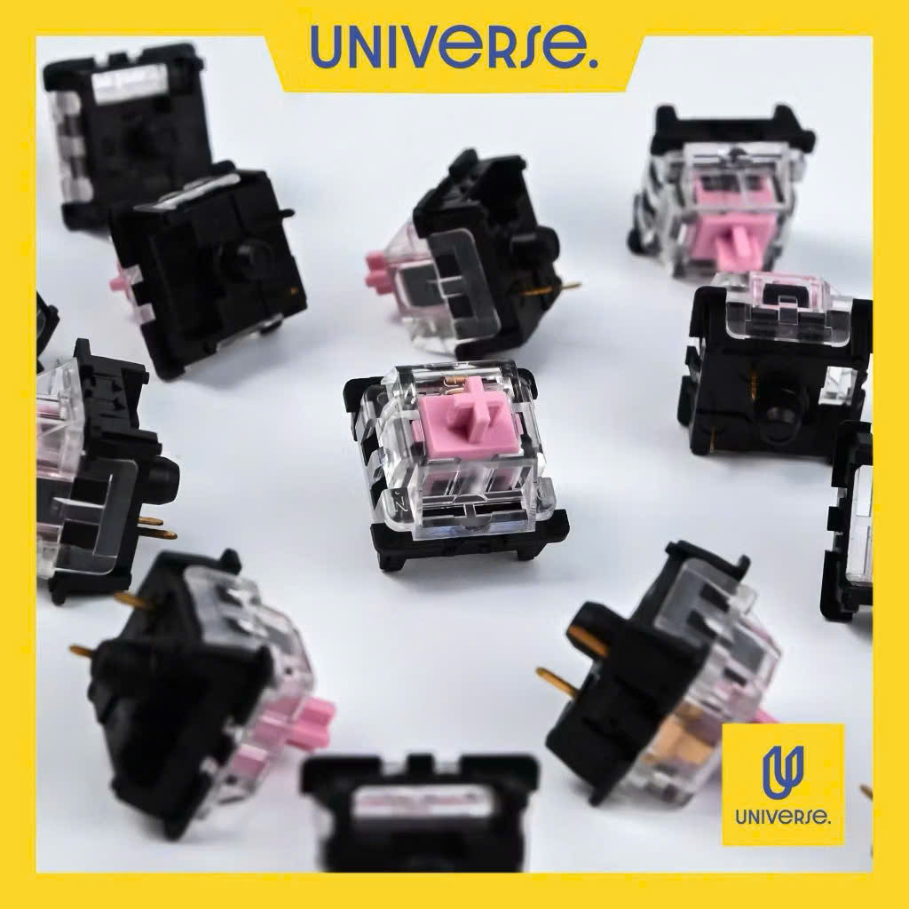 10 Switch TR Black Pink Linear 50g Công Tắc Bàn Phím Cơ 3 Pin Prelube