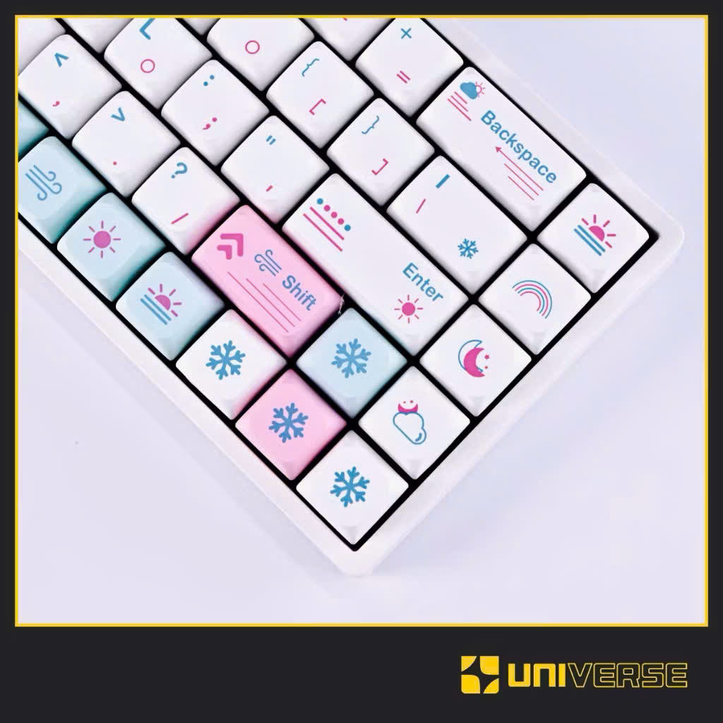 Keycap Weather PBT In Dyesub Profile XDA 132 Nút Bàn Phím Cơ