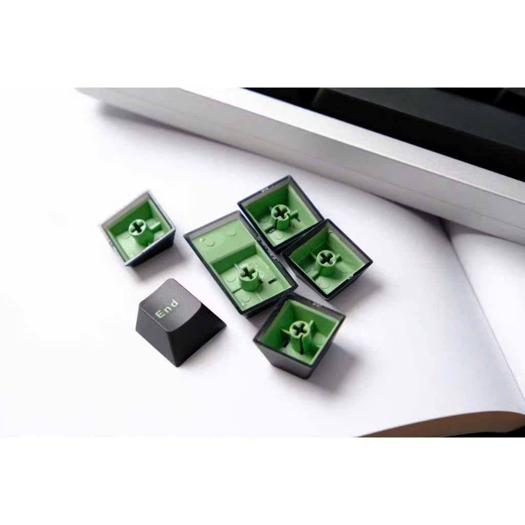 Keycap Affield Đen Xanh Lá ABS Doubleshot Profile OEM 121 Nút