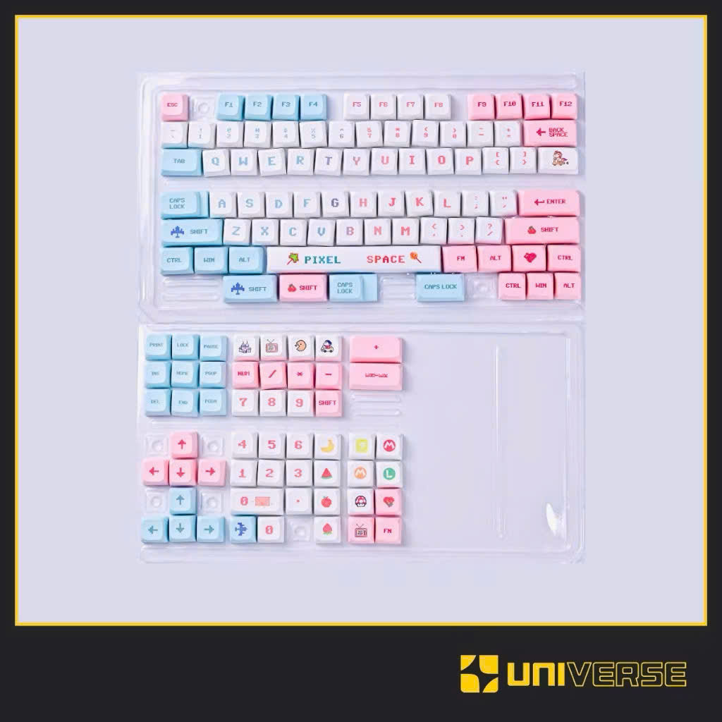 Keycap Pixel Wars PBT In Dyesub Profile XDA 134 Nút Bàn Phím Cơ