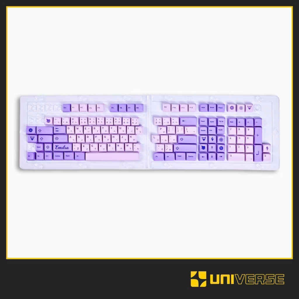 Keycap Ice Clean Witch Song Ngữ Nhật PBT In Dyesub XDA Profile 124 Nút