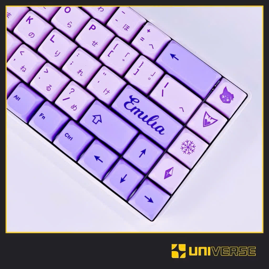 Keycap Ice Clean Witch Song Ngữ Nhật PBT In Dyesub XDA Profile 124 Nút