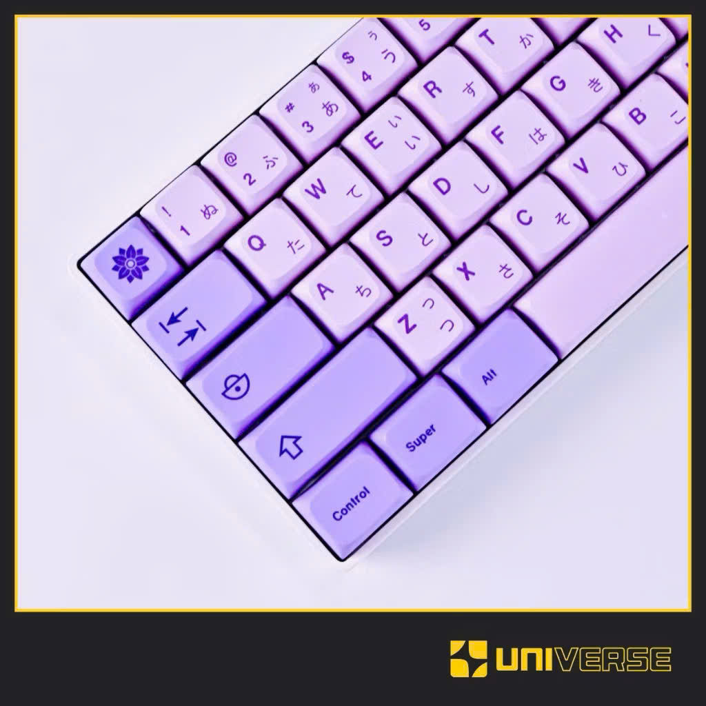 Keycap Ice Clean Witch Song Ngữ Nhật PBT In Dyesub XDA Profile 124 Nút