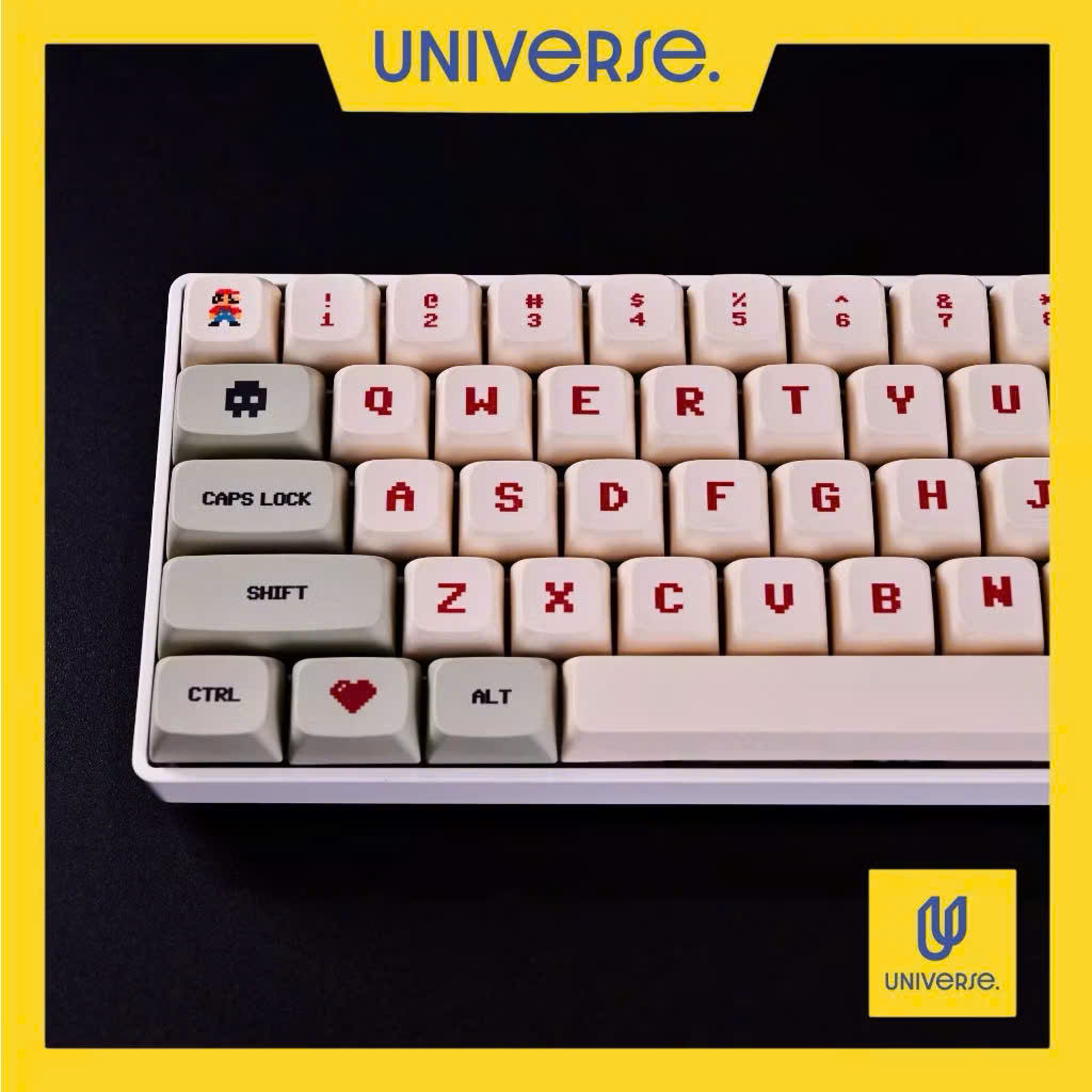 Keycap Pac-Man PBT Dyesub Profile XDA 143 Nút Bàn Phím Cơ