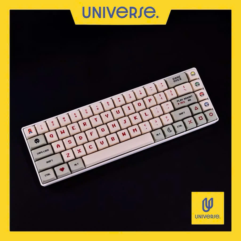 Keycap Pac-Man PBT Dyesub Profile XDA 143 Nút Bàn Phím Cơ