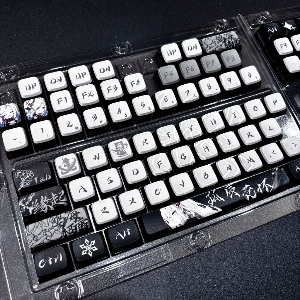 Keycap Pudding Zaku Gundam Xuyên LED PBT Dyesub Profile MDA 122 Nút