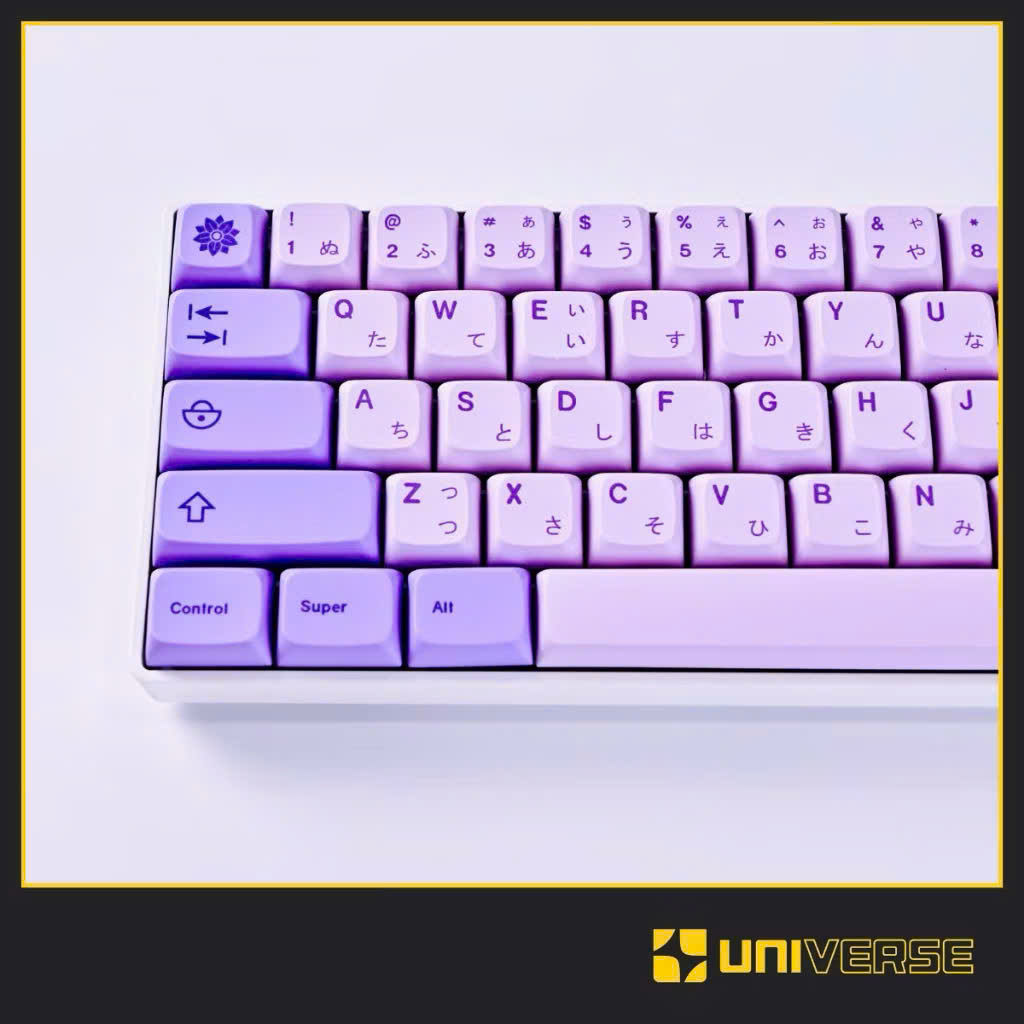 Keycap Ice Clean Witch Song Ngữ Nhật PBT In Dyesub XDA Profile 124 Nút