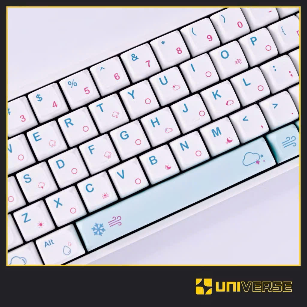 Keycap Weather PBT In Dyesub Profile XDA 132 Nút Bàn Phím Cơ