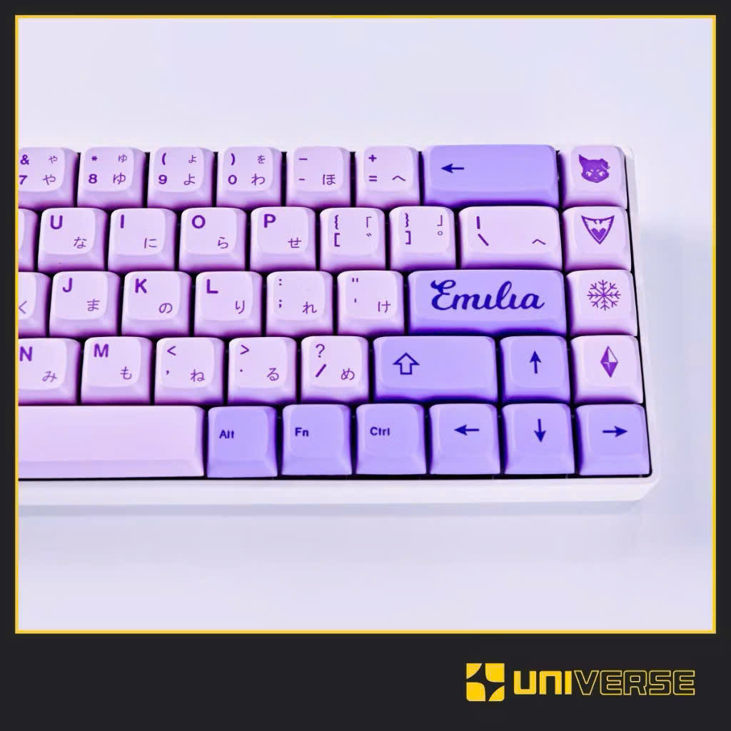 Keycap Ice Clean Witch Song Ngữ Nhật PBT In Dyesub XDA Profile 124 Nút