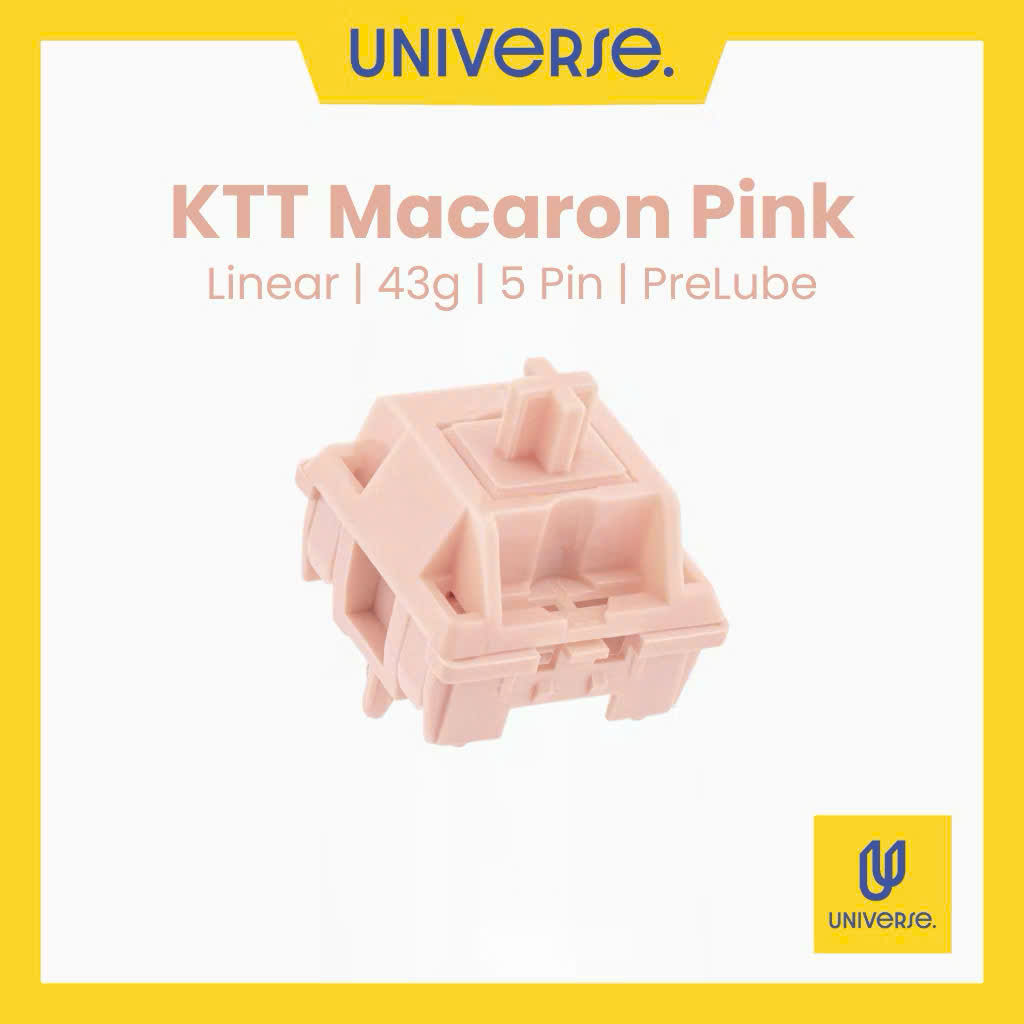 10 Switch KTT Macaron Linear & Tactile Công Tắc Bàn Phím Cơ 5 Pin Prelube