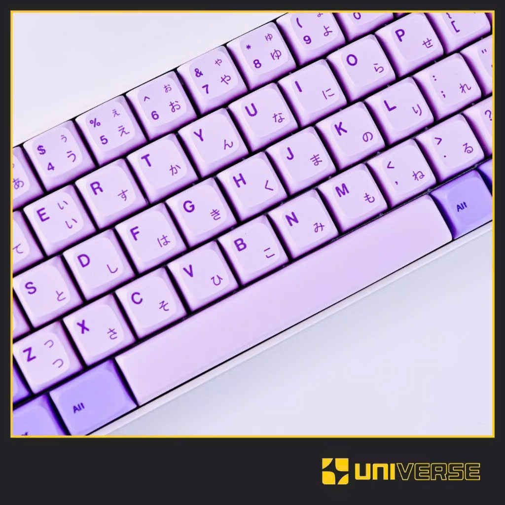 Keycap Ice Clean Witch Song Ngữ Nhật PBT In Dyesub XDA Profile 124 Nút