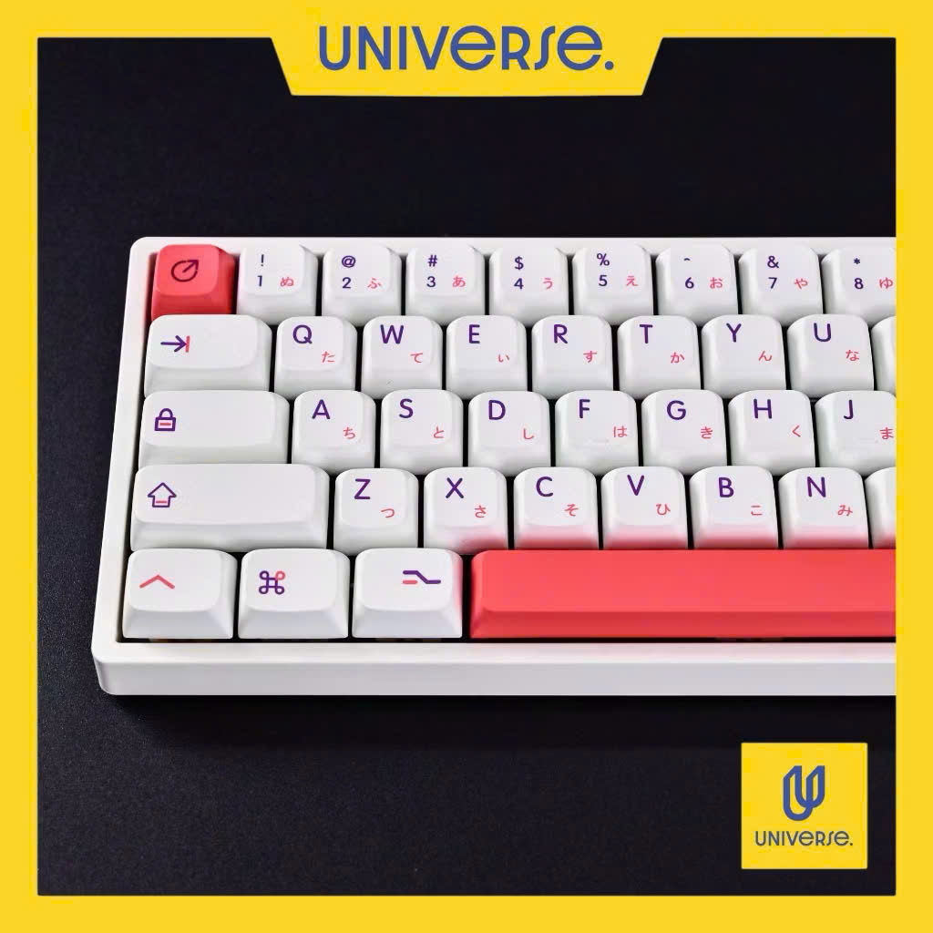 Keycap Wear Pink PBT In Dyesub Profile XDA 126 Nút Bàn Phím Cơ