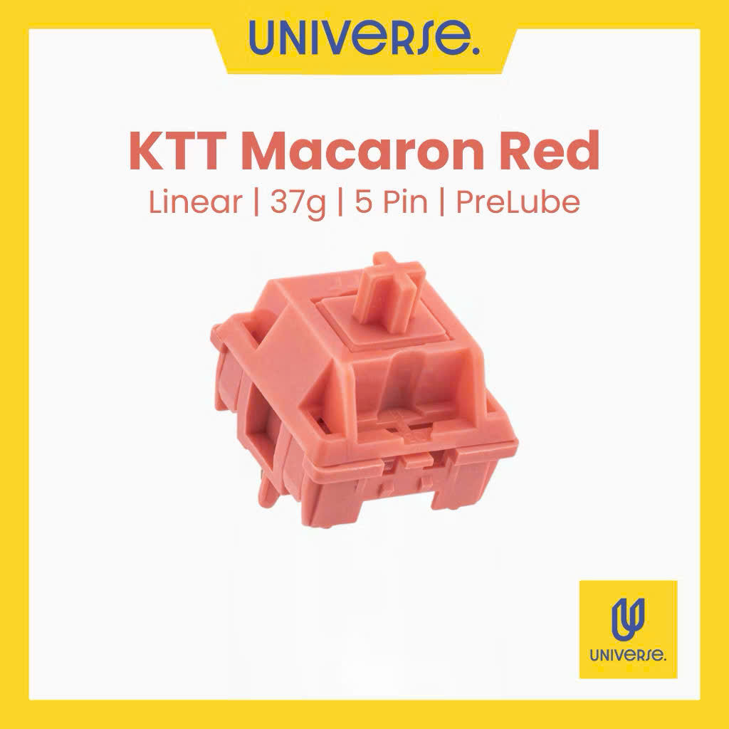 10 Switch KTT Macaron Linear & Tactile Công Tắc Bàn Phím Cơ 5 Pin Prelube