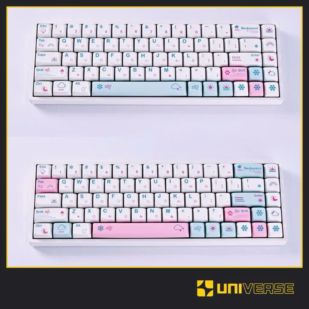 Keycap Weather PBT In Dyesub Profile XDA 132 Nút Bàn Phím Cơ