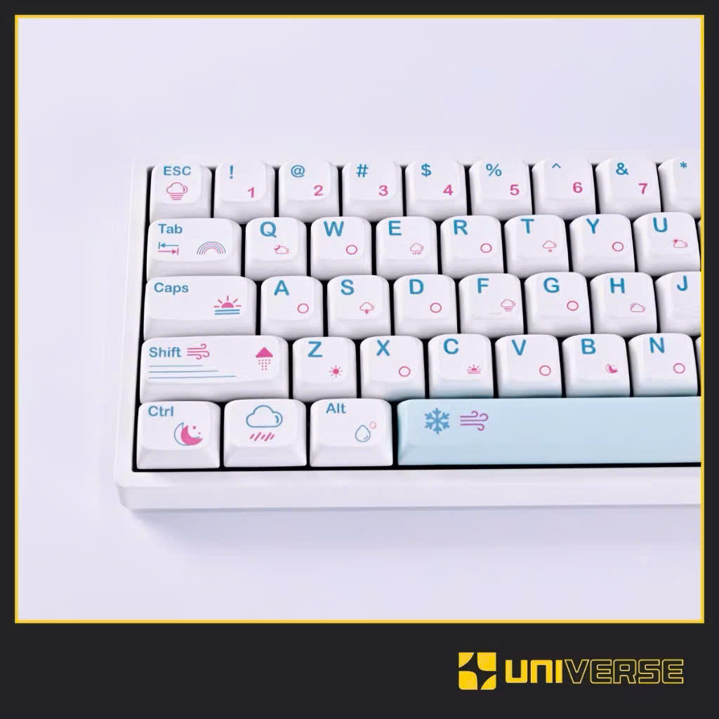 Keycap Weather PBT In Dyesub Profile XDA 132 Nút Bàn Phím Cơ