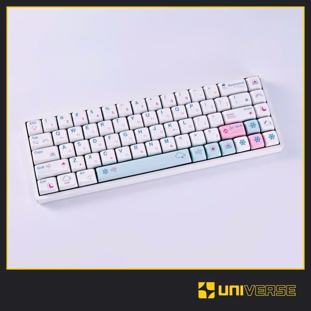 Keycap Weather PBT In Dyesub Profile XDA 132 Nút Bàn Phím Cơ