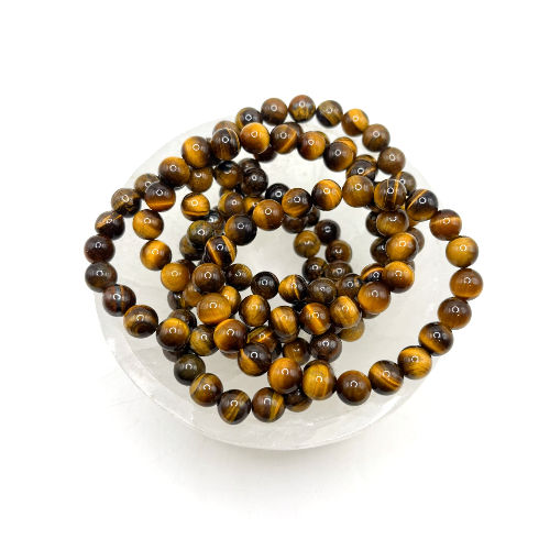 Tigereye 8mm Beaded Bracelet