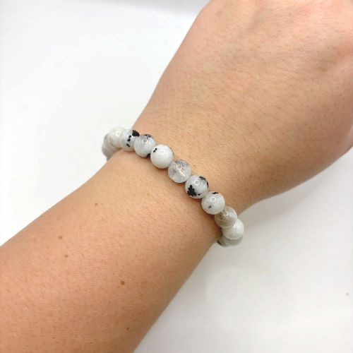 Rainbow Moonstone 8mm Beaded Bracelet