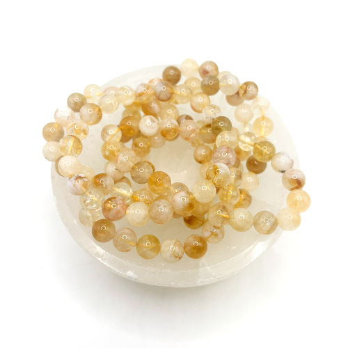 Citrine 8mm Beaded Bracelet