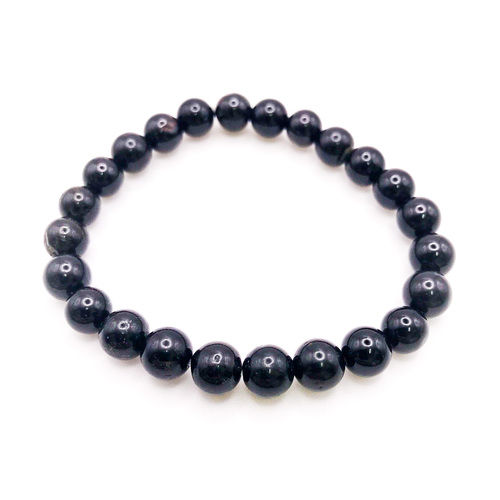 Black Tourmaline 8mm Beaded Bracelet