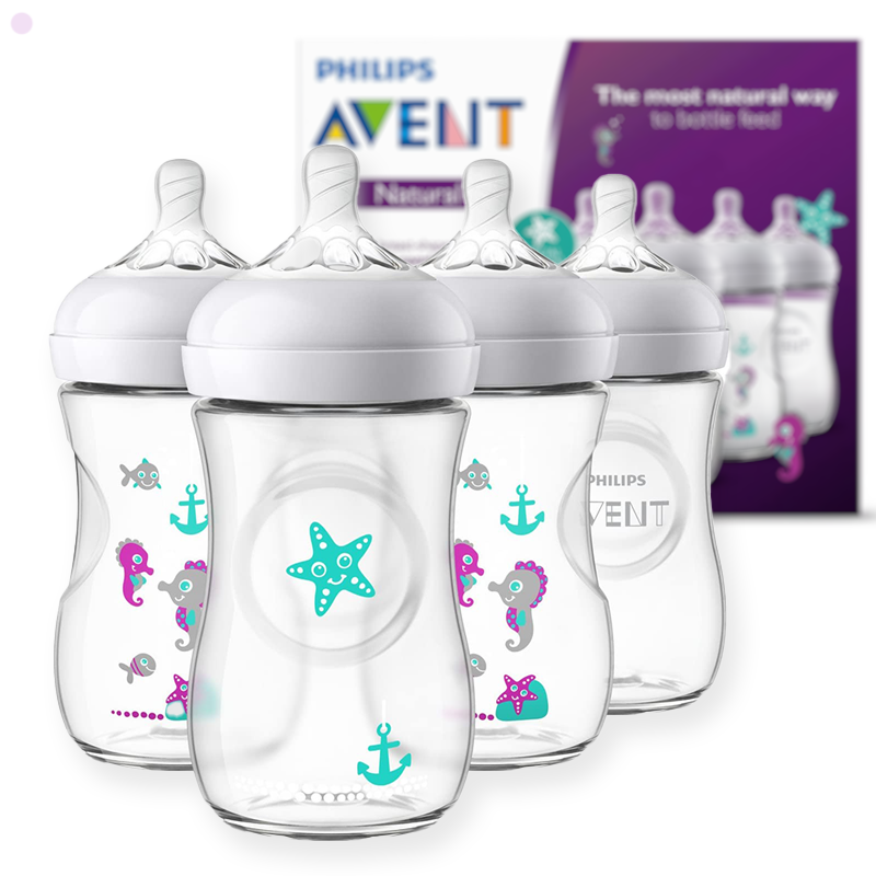 Set 4 Biberones De 260ml Amplia - Philips Avent Natural