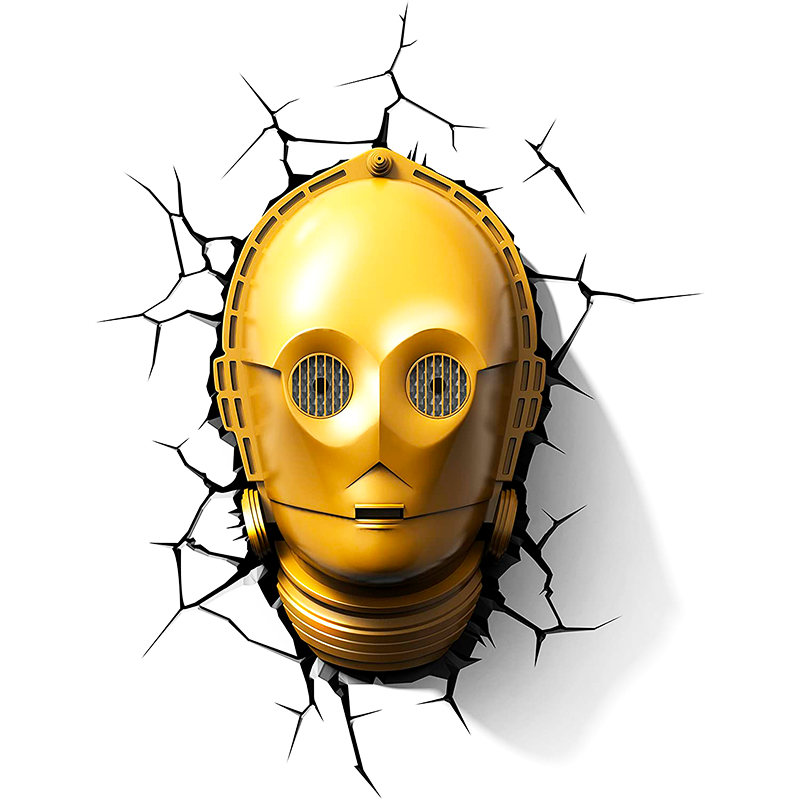 Miniatura: Lámpara De Pared 3d Decorativa Star Wars C3po - 3d Light Fx