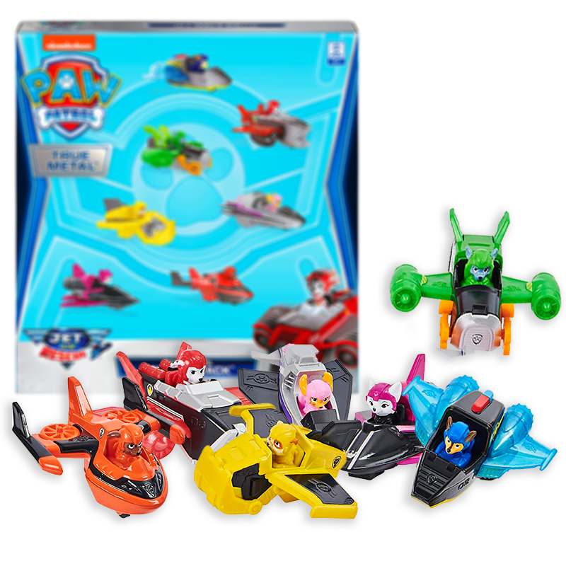 Paquete 7 Vehículos Jet Metálico Coleccionables - Paw Patrol