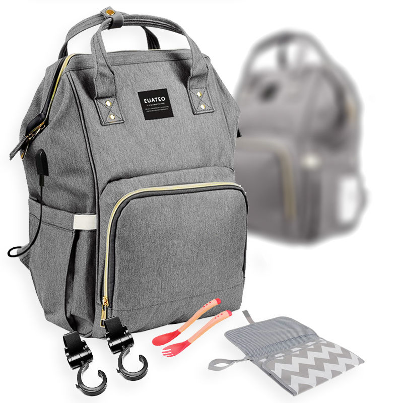 Mochila Pañalera Térmica Moderna - Marca Euateo Y Accesorios