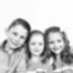 group of three children