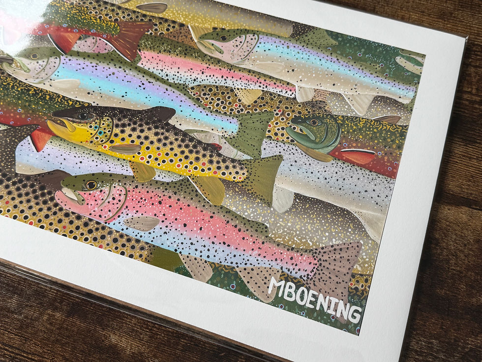 Madison Boening Art Trout Print.