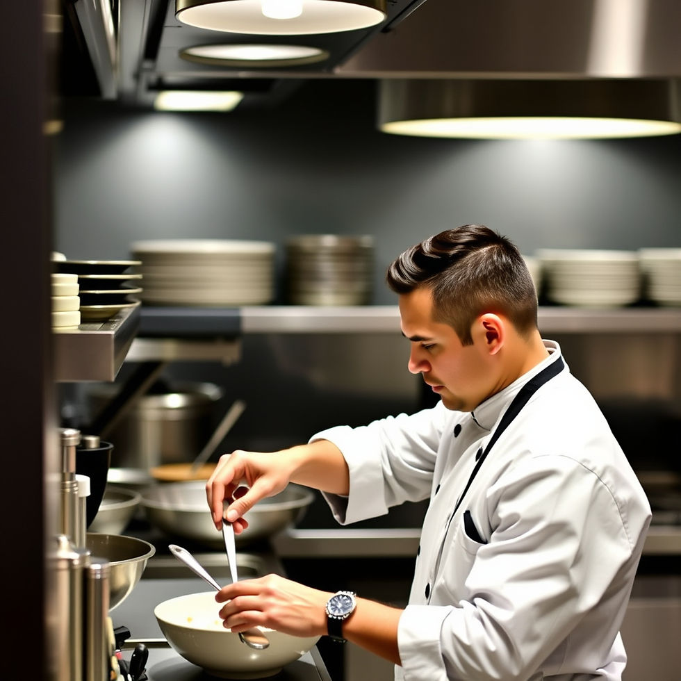 executive chef preparing dish