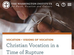 Christian Vocation in a Time of Rupture