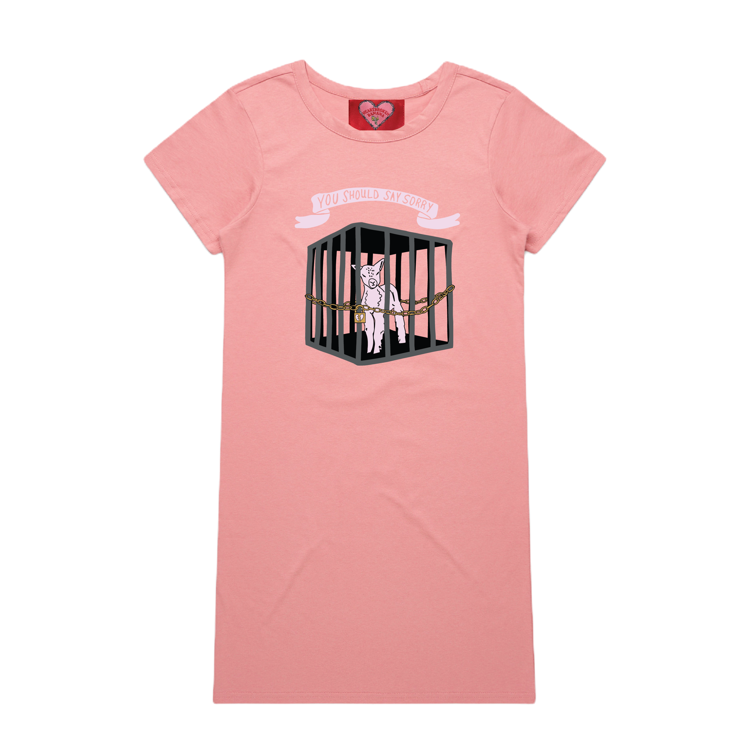 Caged Lamb Short Sleeve Dress