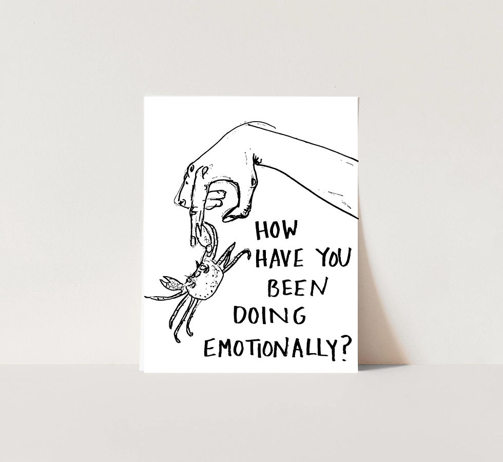 "Pinched" B/W Screen Print