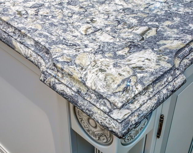 Прев'ю: Торец столешницы из камня Vicostone BQ9470 Azul Aran